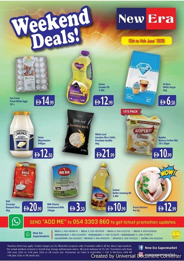 New Era Supermarket Offers Catalog cover page