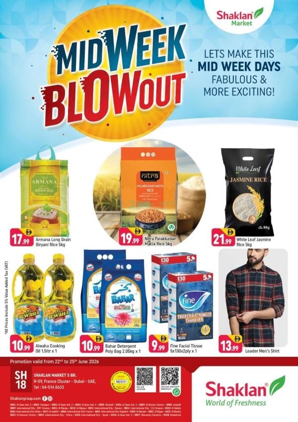 Shaklan Market Midweek Blowout deals