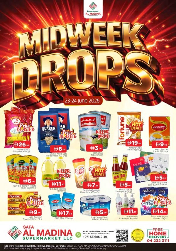 Safa Al Madina Bur Dubai Midweek Drops deals